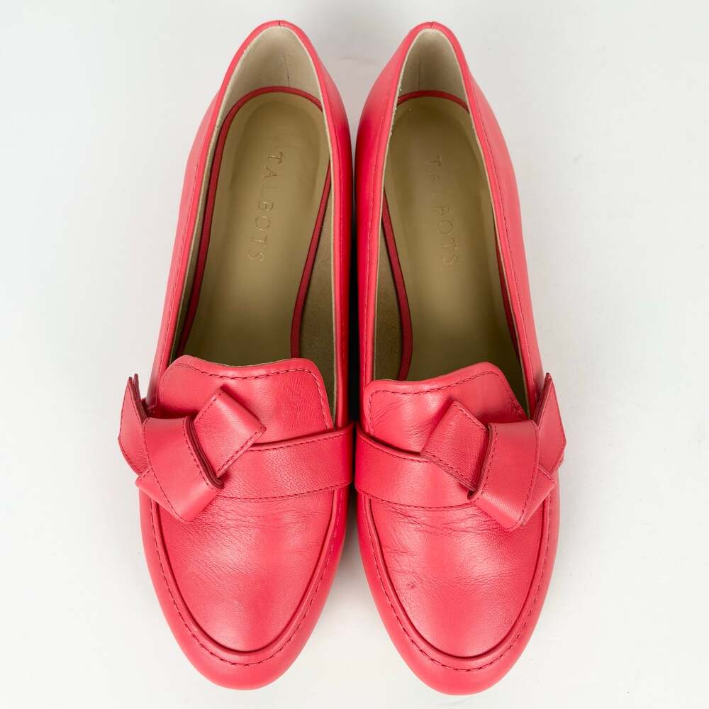 Talbots Ryan Knot Nappa Leather Loafers Round Toe Memory Foam Footbed Size 8.5